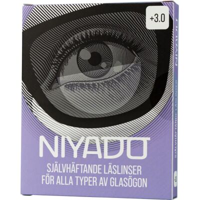 NIYADO Självhäftande Optiska Silikonlinser 1-par +3,0 NIYADO Självhäftande Optiska Silikonlinser 1-par +3,0