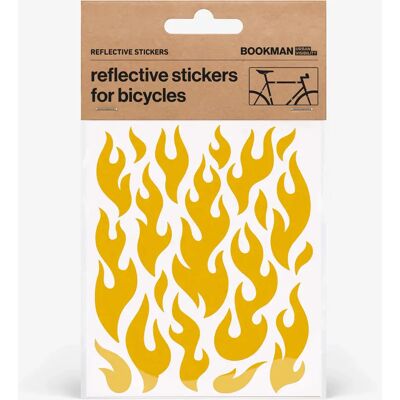 Bookman Reflective Stickers Flames Yellow Bookman Reflective Stickers Flames Yellow