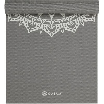 Gaiam Dark Greige Marrakesh Yoga Mat 5 mm Printed Gaiam Dark Greige Marrakesh Yoga Mat 5 mm Printed