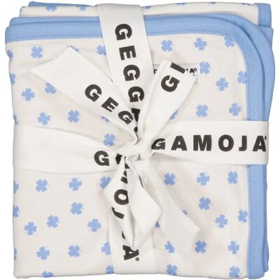 Geggamoja Babyfilt Bambu Mini Klöver Blå Geggamoja Babyfilt Bambu Mini Klöver Blå
