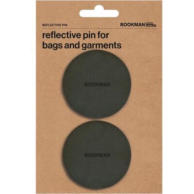 Bookman Reflective Pins Black 2 st Bookman Reflective Pins Black 2 st