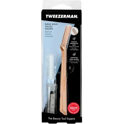 Tweezerman Retail Facial Razor Rose Gold Tweezerman Retail Facial Razor Rose Gold