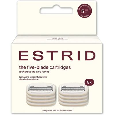 Estrid Five-Blade Cartridges XL 8-pack Estrid Five-Blade Cartridges XL 8-pack