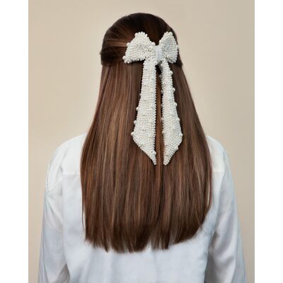 Rapunzel of Sweden Pearl Bow Hair Clip White Rapunzel of Sweden Pearl Bow Hair Clip White