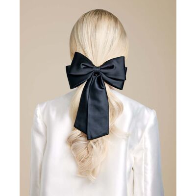Rapunzel of Sweden Silk Bow Hair Clip Black Rapunzel of Sweden Silk Bow Hair Clip Black