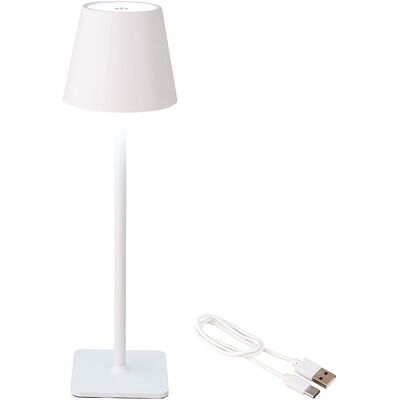 Lumineo 894378 Vit Metall 37 cm Uppladdningsbar - Bordslampa Lumineo 894378 Vit Metall 37 cm Uppladdningsbar - Bordslampa