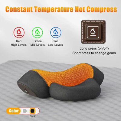 Binchi Health Technology Ny Elektrisk Nackmassagerare Kudde Cervikal Värme Vibration Massage med Varm Kompress Traktion för Nacke Axel Rygg gray Binchi Health Technology Ny Elektrisk Nackmassagerare Kudde Cervikal Värme Vibration Massage med Varm Kompress Traktion för Nacke Axel Rygg gray