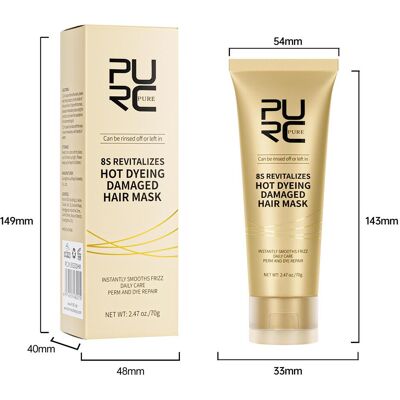 PURC 8 Seconds Hair Mask Professionell Keratin Treatment Cream Smoothing Mjuk Reparation Perms Färgämnen Skadat frizz Hårvårdsprodukter gul PURC 8 Seconds Hair Mask Professionell Keratin Treatment Cream Smoothing Mjuk Reparation Perms Färgämnen Skadat frizz Hårvårdsprodukter gul