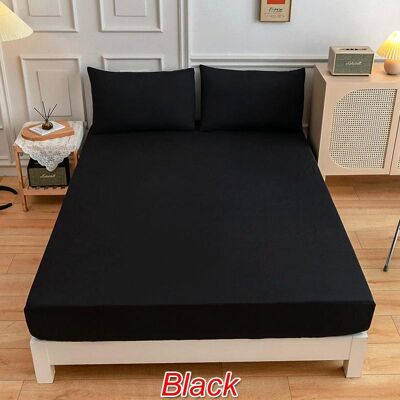 idealife Ny ankomst 15 färger elastiskt dra-på-lakan 12 tum djupa fickor borstad mikrofiber madrasskydd set enkelsäng dubbelsäng queensize kingsize 120*200+30cm svart idealife Ny ankomst 15 färger elastiskt dra-på-lakan 12 tum djupa fickor borstad mikrofiber madrasskydd set enkelsäng dubbelsäng queensize kingsize 120*200+30cm svart