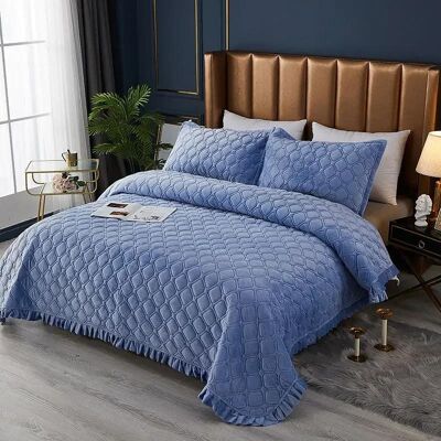 Super Six Förtjockat överkast enfärgat kristallvelour sängöverkast bomullsvadderat quiltat halkfritt lakan filt barn queen sängkläder 230x230cm 1pc Super Six Förtjockat överkast enfärgat kristallvelour sängöverkast bomullsvadderat quiltat halkfritt lakan filt barn queen sängkläder 230x230cm 1pc