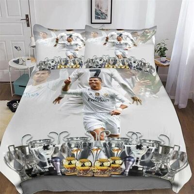 Textilien Cristiano Ronaldo-o Bäddset Påslakanset Enkel Dubbelsäng King size Bäddset Vuxen pojkar Sovrum Påslakan Örngott EU SK 260x220cm Textilien Cristiano Ronaldo-o Bäddset Påslakanset Enkel Dubbelsäng King size Bäddset Vuxen pojkar Sovrum Påslakan Örngott EU SK 260x220cm