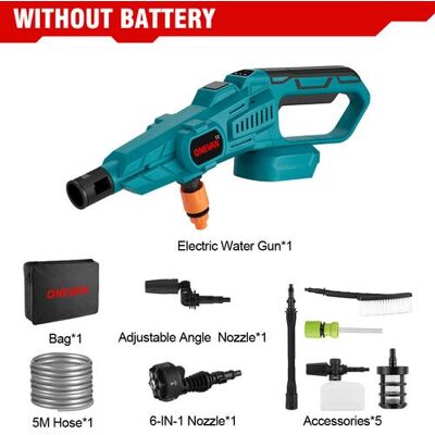 ONEVAN 3500W 200Bar borstlös elektrisk högtryckstvätt Biltvätt Vattenpistol Trädgårdsbevattningsverktyg för Makita 18V batteri Without battery ONEVAN 3500W 200Bar borstlös elektrisk högtryckstvätt Biltvätt Vattenpistol Trädgårdsbevattningsverktyg för Makita 18V batteri Without battery