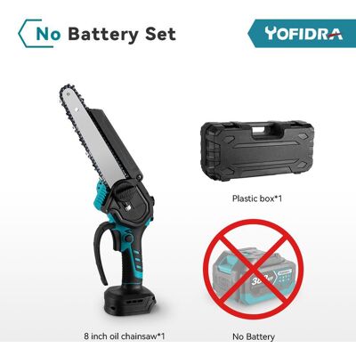 YOFIDRA 8 tum Borstlös Elektrisk Motorsåg Sladdlös Uppladdningsbar Träbearbetning Trädgård Beskärningssåg Verktyg för Makita 18V Batteri No Battery NO Plug YOFIDRA 8 tum Borstlös Elektrisk Motorsåg Sladdlös Uppladdningsbar Träbearbetning Trädgård Beskärningssåg Verktyg för Makita 18V Batteri No Battery NO Plug