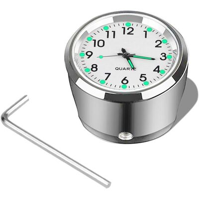 YJMP Universal Motorcykel Cykel Styre Mount Quartz Watch Aluminium Lysande klocka Styling Vattentät Chrome Moto Tillbehör YJMP Universal Motorcykel Cykel Styre Mount Quartz Watch Aluminium Lysande klocka Styling Vattentät Chrome Moto Tillbehör