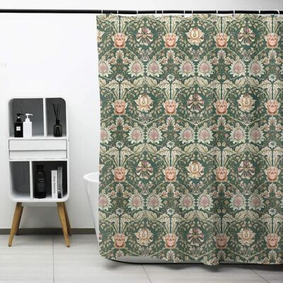 Baifenbai Home Furnishing William Morris Duschdraperi, Grönt Duschdraperiset för Badrum Kraftigt Tyg Dekorativt Badrumsdraperi Tvättbart Draperi W165xH180cm Baifenbai Home Furnishing William Morris Duschdraperi, Grönt Duschdraperiset för Badrum Kraftigt Tyg Dekorativt Badrumsdraperi Tvättbart Draperi W165xH180cm