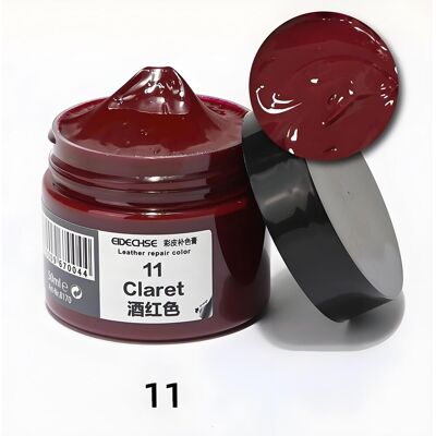 YJMP 50 ml läderreparation krämfyllmedel läderrestaurering för sko Bilsäte soffkappor Hål Repa Spricka Återställ Reparationsfärg vinröd färg YJMP 50 ml läderreparation krämfyllmedel läderrestaurering för sko Bilsäte soffkappor Hål Repa Spricka Återställ Reparationsfärg vinröd färg