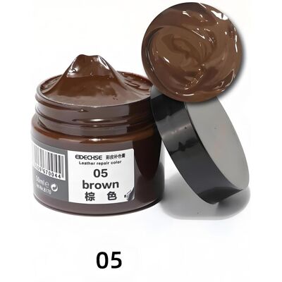 YJMP 50 ml läderreparation krämfyllmedel läderrestaurering för sko Bilsäte soffkappor Hål Repa Spricka Återställ Reparationsfärg brun YJMP 50 ml läderreparation krämfyllmedel läderrestaurering för sko Bilsäte soffkappor Hål Repa Spricka Återställ Reparationsfärg brun