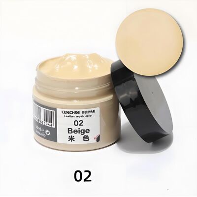 YJMP 50 ml läderreparation krämfyllmedel läderrestaurering för sko Bilsäte soffkappor Hål Repa Spricka Återställ Reparationsfärg beige YJMP 50 ml läderreparation krämfyllmedel läderrestaurering för sko Bilsäte soffkappor Hål Repa Spricka Återställ Reparationsfärg beige