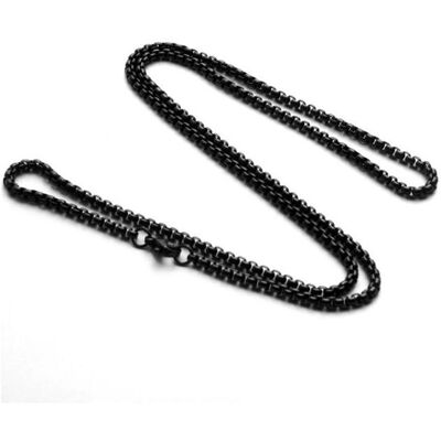 Wucifang Jewelry 50 /55 /60 /65 /70 /75 /80 /90cm Längd Rostfri Stålkedja Hummerlås 3mm Diameter Enkla Kedjor Halsband För Män Fest 55cm svart Wucifang Jewelry 50 /55 /60 /65 /70 /75 /80 /90cm Längd Rostfri Stålkedja Hummerlås 3mm Diameter Enkla Kedjor Halsband För Män Fest 55cm svart