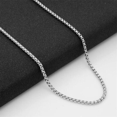 Wucifang Jewelry 50 /55 /60 /65 /70 /75 /80 /90cm Längd Rostfri Stålkedja Hummerlås 3mm Diameter Enkla Kedjor Halsband För Män Fest 70cm vit Wucifang Jewelry 50 /55 /60 /65 /70 /75 /80 /90cm Längd Rostfri Stålkedja Hummerlås 3mm Diameter Enkla Kedjor Halsband För Män Fest 70cm vit