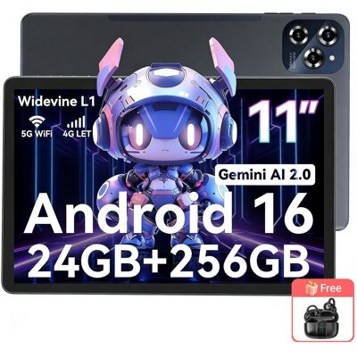 Blackview TABWEE W90 11-tums surfplatta Android 16, 24 GB RAM, 256 GB minne(2TB TF-minne),Stor skärm Widevide L1, Octa-core T615, 8000mAh, 5G WiFi, 4G LET, 18W With 1*AIRBUDS 15 grå Blackview TABWEE W90 11-tums surfplatta Android 16, 24 GB RAM, 256 GB minne(2TB TF-minne),Stor skärm Widevide L1, Octa-core T615, 8000mAh, 5G WiFi, 4G LET, 18W With 1*AIRBUDS 15 grå
