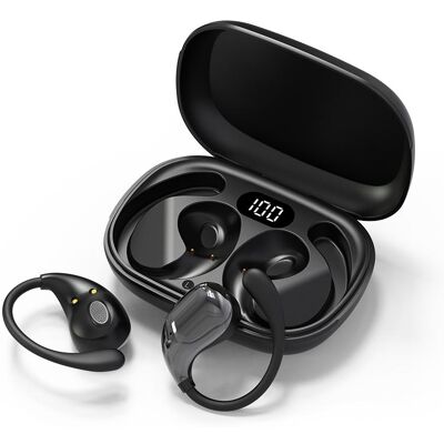 Kebidumei Bluetooth 5.4 hörlurar Öronkrok Trådlösa hörlurar HiFi Stereo Vattentäta Headset LED-skärm Lång standby Touch-hörlurar Kebidumei Bluetooth 5.4 hörlurar Öronkrok Trådlösa hörlurar HiFi Stereo Vattentäta Headset LED-skärm Lång standby Touch-hörlurar
