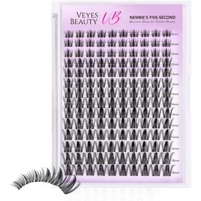 Veyesbeauty Manga Lash Clusters Dramatic Look Dynamic Volume Osynligt Band Långvarigt & Återanvändbart 140 Clusters 8-18mm Lash Tray svart Veyesbeauty Manga Lash Clusters Dramatic Look Dynamic Volume Osynligt Band Långvarigt & Återanvändbart 140 Clusters 8-18mm Lash Tray svart