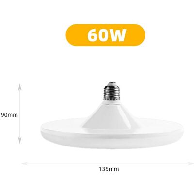 Meiteai-Home E27 20W/30W/40W/60W/100W Led-ljus Superljusstarka UFO-lampa Energibesparande taklampor för rummet Hembelysning Glödlampa 60W Meiteai-Home E27 20W/30W/40W/60W/100W Led-ljus Superljusstarka UFO-lampa Energibesparande taklampor för rummet Hembelysning Glödlampa 60W