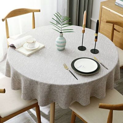 A Family Of Home Textiles Enfärgad rund duk bordsduk för bordsduk matsal te hem duk tafelkleed mantel de mesa Round 260cm A Family Of Home Textiles Enfärgad rund duk bordsduk för bordsduk matsal te hem duk tafelkleed mantel de mesa Round 260cm