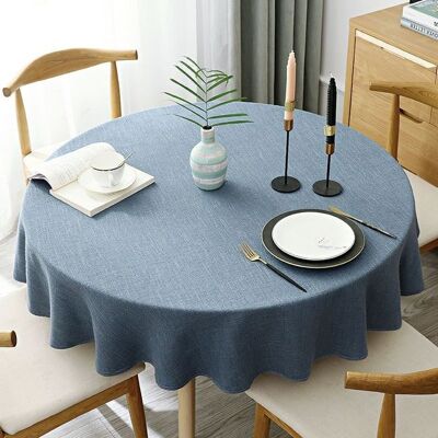 A Family Of Home Textiles Enfärgad rund duk bordsduk för bordsduk matsal te hem duk tafelkleed mantel de mesa Round 240cm A Family Of Home Textiles Enfärgad rund duk bordsduk för bordsduk matsal te hem duk tafelkleed mantel de mesa Round 240cm