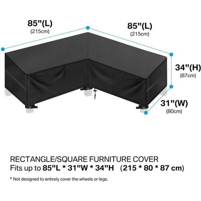 Textilien Uteplats L-formad Soffa Lounger Överdrag Vattentätt Kraftigt Utomhus Trädgård Sektionssoffa Möbelöverdrag Skydd Lättskött black Textilien Uteplats L-formad Soffa Lounger Överdrag Vattentätt Kraftigt Utomhus Trädgård Sektionssoffa Möbelöverdrag Skydd Lättskött black