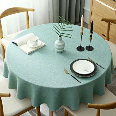 A Family Of Home Textiles Enfärgad rund duk bordsduk för bordsduk matsal te hem duk tafelkleed mantel de mesa Round 260cm A Family Of Home Textiles Enfärgad rund duk bordsduk för bordsduk matsal te hem duk tafelkleed mantel de mesa Round 260cm