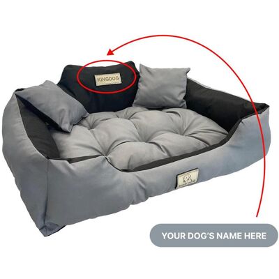 LEGOWISKA PERSONALIZACJA KINGDOG hundsäng med HUNDENS NAMN, vattentät, slitstark, SML XL XXL 3XL L - 100x75 cm slagskepp grå färg LEGOWISKA PERSONALIZACJA KINGDOG hundsäng med HUNDENS NAMN, vattentät, slitstark, SML XL XXL 3XL L - 100x75 cm slagskepp grå färg