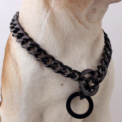 Yiran Furniture 15MM rostfritt stål hundhalsband guldkedja Lyx kubansk länk Hållbar träningskedja för stora hundar Doberman Pitbull Rottweiler 28inch (71cm) -15MM svart Yiran Furniture 15MM rostfritt stål hundhalsband guldkedja Lyx kubansk länk Hållbar träningskedja för stora hundar Doberman Pitbull Rottweiler 28inch (71cm) -15MM svart