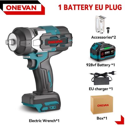ONEVAN 2800N.M 2800W borstlös elektrisk slagnyckel 1/2 tum sladdlös slagnyckel Skruvmejselverktyg för Makita 18V batteri 1*928VF Set B ONEVAN 2800N.M 2800W borstlös elektrisk slagnyckel 1/2 tum sladdlös slagnyckel Skruvmejselverktyg för Makita 18V batteri 1*928VF Set B