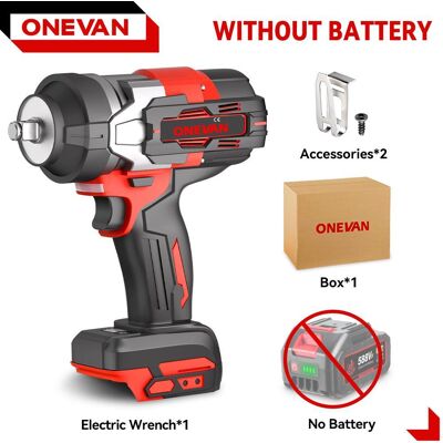 ONEVAN Borstlös 2800N.M Elektrisk Slagskruvdragare 2800W 1/2 Tum Sladdlös Momentnyckel Skruvmejsel Elverktyg För Makita 18V Batteri Without Battery ONEVAN Borstlös 2800N.M Elektrisk Slagskruvdragare 2800W 1/2 Tum Sladdlös Momentnyckel Skruvmejsel Elverktyg För Makita 18V Batteri Without Battery