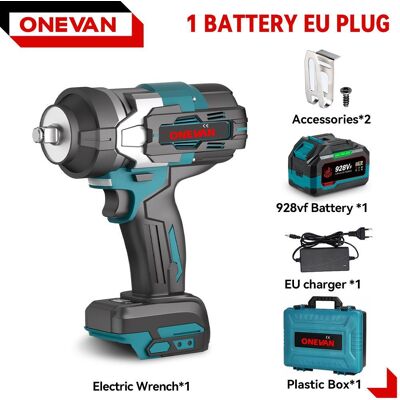 ONEVAN 2800N.M 2800W borstlös elektrisk slagnyckel 1/2 tum sladdlös slagnyckel Skruvmejselverktyg för Makita 18V batteri 1*928VF Set A ONEVAN 2800N.M 2800W borstlös elektrisk slagnyckel 1/2 tum sladdlös slagnyckel Skruvmejselverktyg för Makita 18V batteri 1*928VF Set A