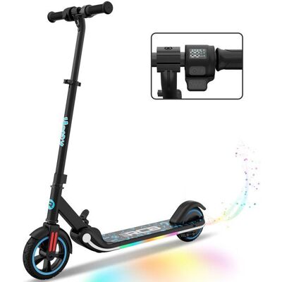 SUNROLL SPORTS Elektrisk Scooter Barn 6-12 År - RCB - LED-skärm - färgglada neons - Justerbar Hastighet och Höjd Perfekt Gåva Svart SUNROLL SPORTS Elektrisk Scooter Barn 6-12 År - RCB - LED-skärm - färgglada neons - Justerbar Hastighet och Höjd Perfekt Gåva Svart
