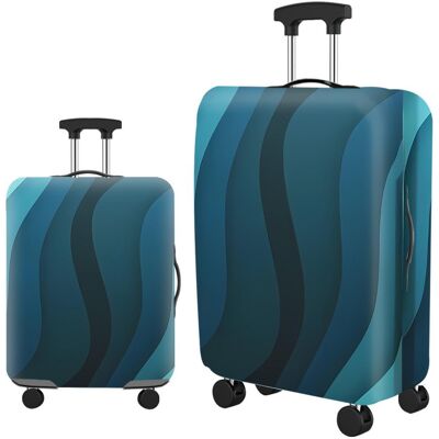 Morse Reseöverdrag för resväska, Resväskeöverdrag Bagageskydd, Dammtätt Slitstarkt Elastiskt, Passar 18-32 tums bagage M(22-25inch suitcase) blå Morse Reseöverdrag för resväska, Resväskeöverdrag Bagageskydd, Dammtätt Slitstarkt Elastiskt, Passar 18-32 tums bagage M(22-25inch suitcase) blå