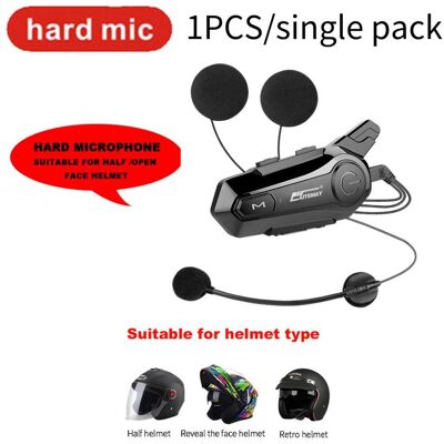 YJMP Auto Parts E1 Motorcykelhjälm Intercom Bluetooth5.0 trådlösa headset till 2 förare Vattentät interphone för Moto Outdoor Riding Handsfree Musik Single Pack white YJMP Auto Parts E1 Motorcykelhjälm Intercom Bluetooth5.0 trådlösa headset till 2 förare Vattentät interphone för Moto Outdoor Riding Handsfree Musik Single Pack white