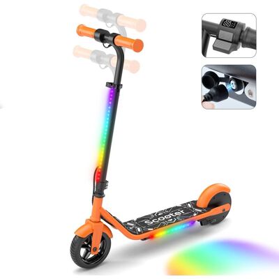iScooter K2Pro Elektrisk Barnskoter 150W 2,6Ah Batteri 3 Hastigheter 5-16KM/H LED-ljus Däck & Styrstång Maxvikt 70KG Elektrisk Skoter för Barn orange iScooter K2Pro Elektrisk Barnskoter 150W 2,6Ah Batteri 3 Hastigheter 5-16KM/H LED-ljus Däck & Styrstång Maxvikt 70KG Elektrisk Skoter för Barn orange