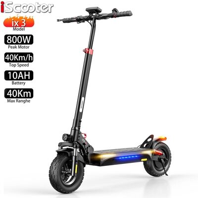 Elektrisk Scooter Vuxen iScooter ix3 800W Motor Elektrisk Scooter Hopfällbar Topphastighet 40Km/h 48V 10AH Räckvidd 40Km Last 120Kg svart Elektrisk Scooter Vuxen iScooter ix3 800W Motor Elektrisk Scooter Hopfällbar Topphastighet 40Km/h 48V 10AH Räckvidd 40Km Last 120Kg svart