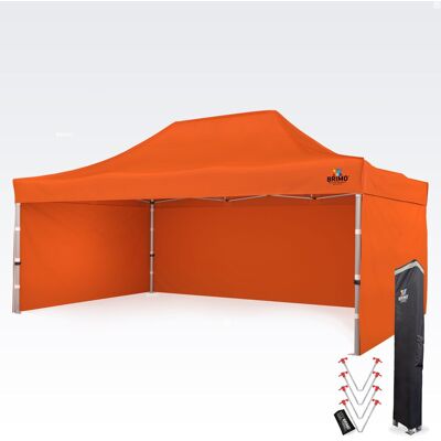 BRIMO Reklamtält 4x6 M Premium (Alu) Med 3 Väggar – Snabbt Uppfällbart - Med 3 Väggar - Orange Polyester BRIMO Reklamtält 4x6 M Premium (Alu) Med 3 Väggar – Snabbt Uppfällbart - Med 3 Väggar - Orange Polyester
