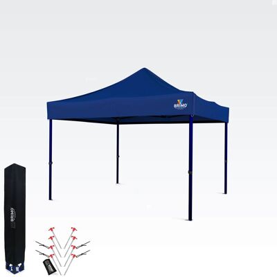 BRIMO Saxstält 3x3 M – Snabb Montering Och 100% Skydd För Fester Och Firanden - Utan 3 Väggar - Blå Polyester BRIMO Saxstält 3x3 M – Snabb Montering Och 100% Skydd För Fester Och Firanden - Utan 3 Väggar - Blå Polyester