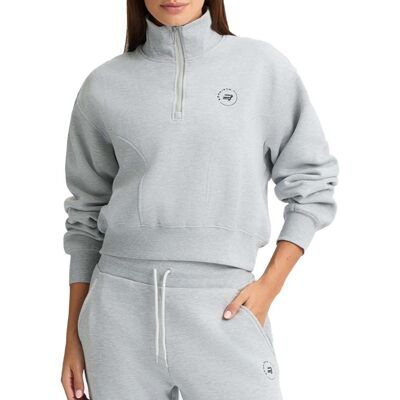 Röhnisch Soft Sweat Half Zip Sweatshirt (Dam) - Grey Melange, L Röhnisch Soft Sweat Half Zip Sweatshirt (Dam) - Grey Melange, L