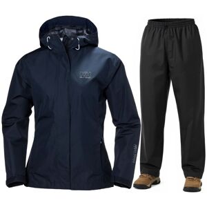 Helly Hansen Seven J/HH Rain, regnställ, dam, mörkblå/svart