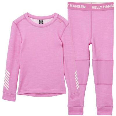 Helly Hansen K Lifa Merino, Set, Junior, Rosa 128 Helly Hansen K Lifa Merino, Set, Junior, Rosa 128