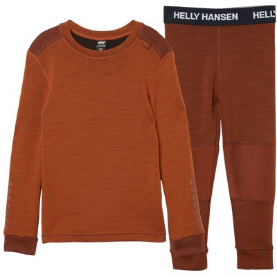 Helly Hansen Lifa Merino, Set, Barn, Brun 128 Helly Hansen Lifa Merino, Set, Barn, Brun 128