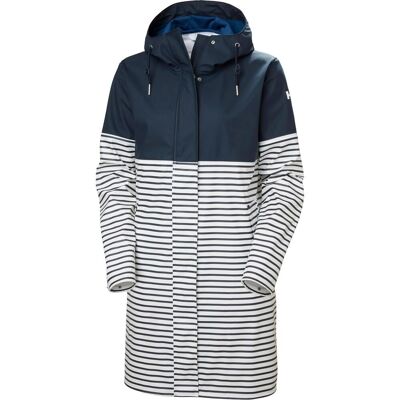 Helly Hansen Moss Block PU, Regnrock, Dam, Navy/Vit 36(S) Helly Hansen Moss Block PU, Regnrock, Dam, Navy/Vit 36(S)