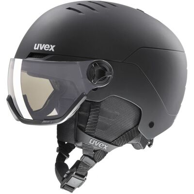 Uvex Wanted Visor Pro V, Skidhjälm med Visir, Svart 54-58cm Uvex Wanted Visor Pro V, Skidhjälm med Visir, Svart 54-58cm